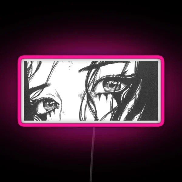 SAD GIRL EYES RGB Neon Sign