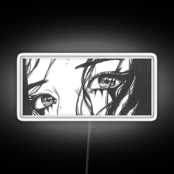 SAD GIRL EYES RGB Neon Sign