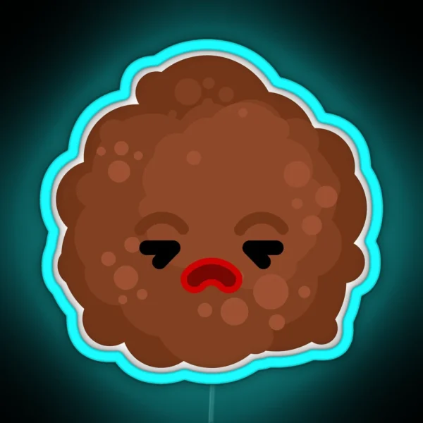 Sad Meatball RGB Neon Sign
