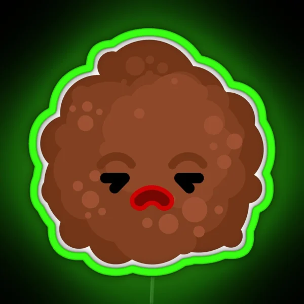Sad Meatball RGB Neon Sign