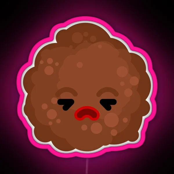 Sad Meatball RGB Neon Sign