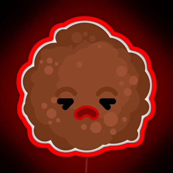 Sad Meatball RGB Neon Sign