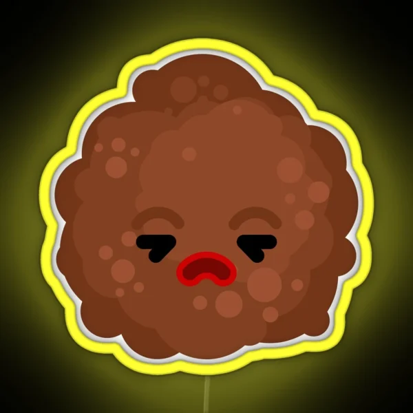 Sad Meatball RGB Neon Sign