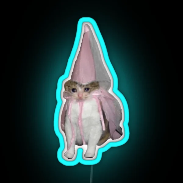 Sad Princess Cat RGB Neon Sign