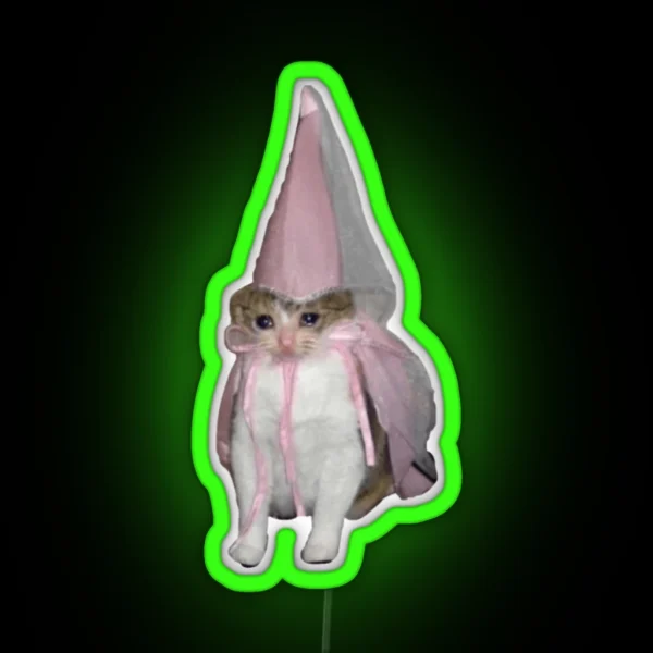 Sad Princess Cat RGB Neon Sign