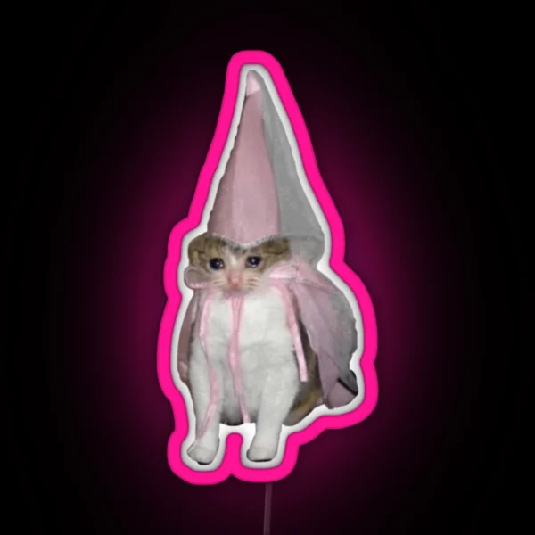 Sad Princess Cat RGB Neon Sign