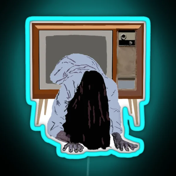 Sadako S On The Telly RGB Neon Sign