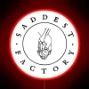 RGB Neon Sign: 'Saddest Factory Records' Music Venue Memorabilia Display Decoration.