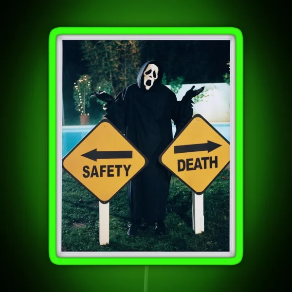 Safety Or Death You Choose RGB Neon Sign