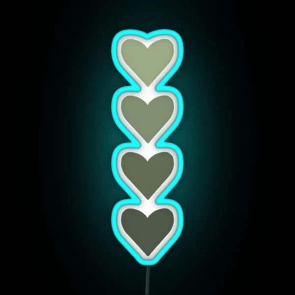 Sage Green Heart RGB Neon Sign