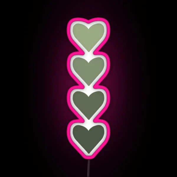 Sage Green Heart RGB Neon Sign