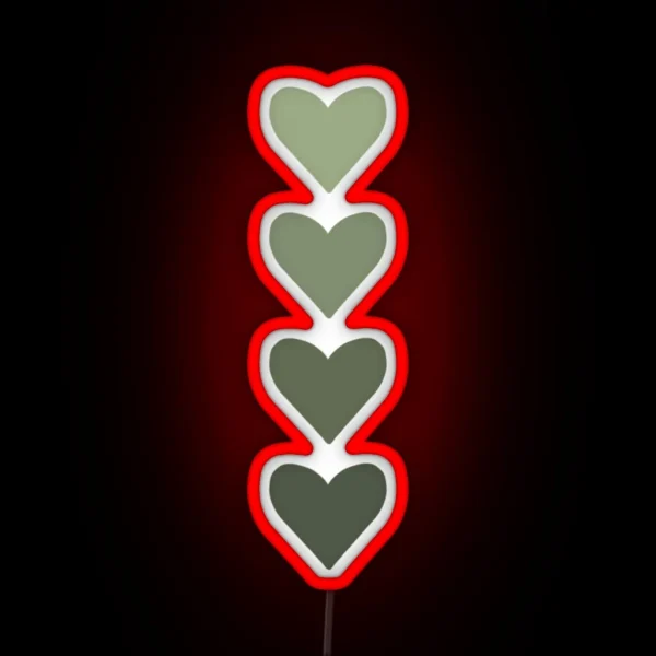 Sage Green Heart RGB Neon Sign