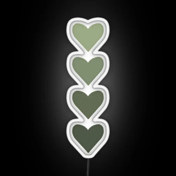 Sage Green Heart RGB Neon Sign