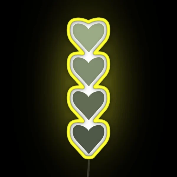 Sage Green Heart RGB Neon Sign