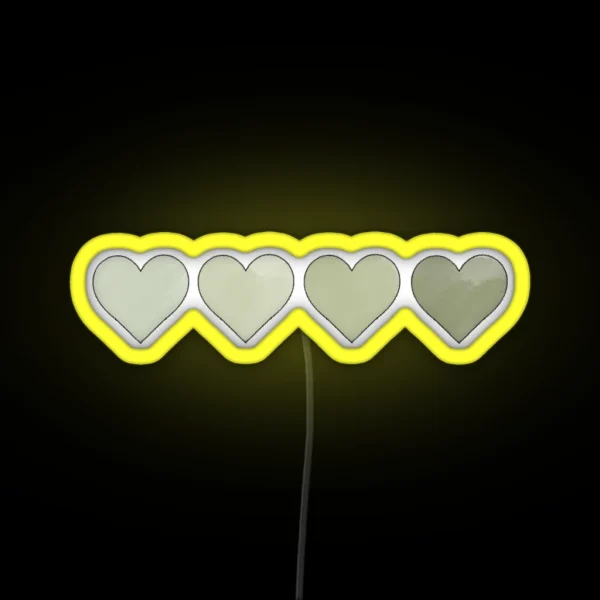 Sage Green Hearts RGB Neon Sign