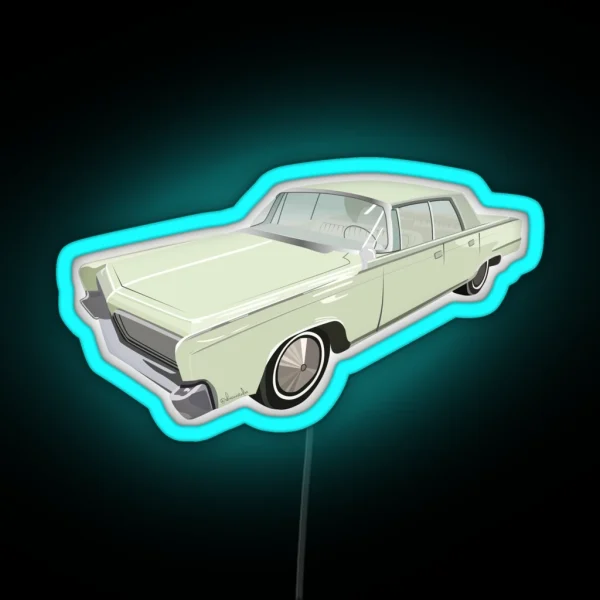 Sage Green Vintage Car RGB Neon Sign