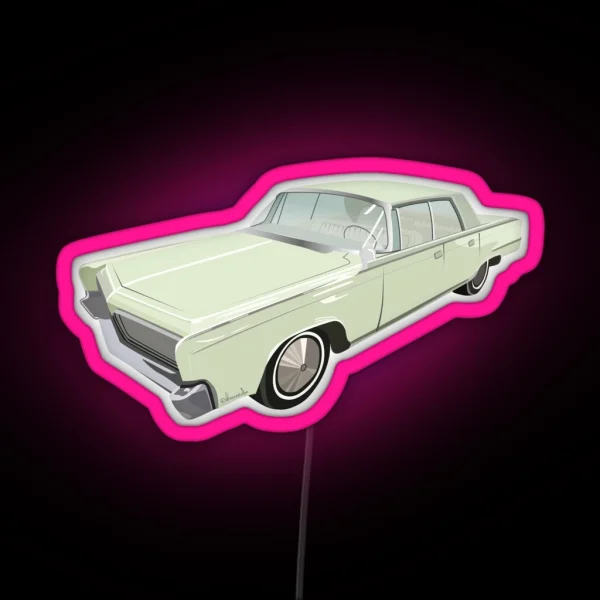 Sage Green Vintage Car RGB Neon Sign