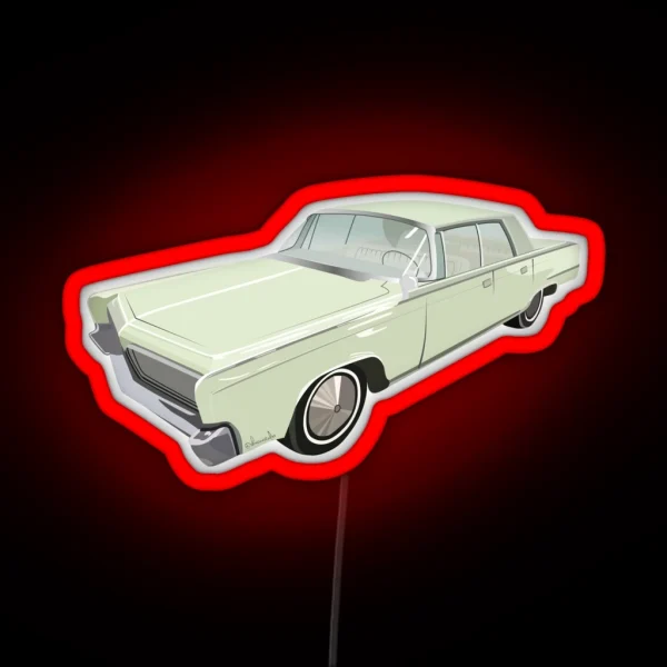 Sage Green Vintage Car RGB Neon Sign