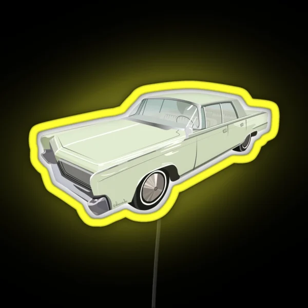 Sage Green Vintage Car RGB Neon Sign
