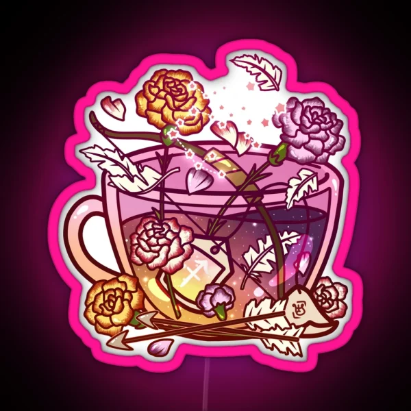 Sagittarius Zodiac Teacup RGB Neon Sign