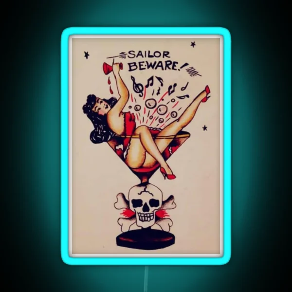 Sailor Jerry Tribute RGB Neon Sign