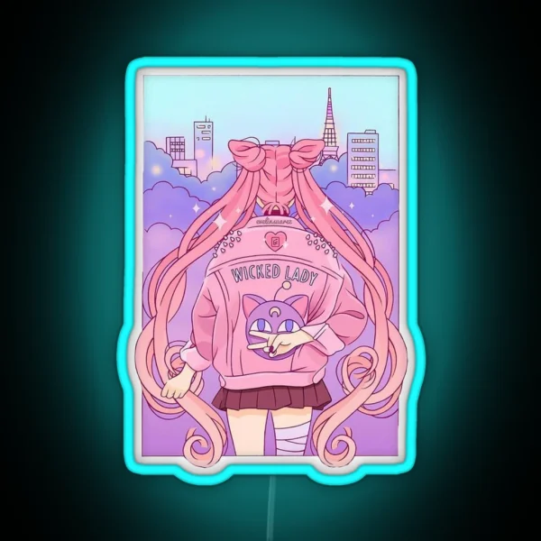 Sailor Moon Aesthetic RGB Neon Sign