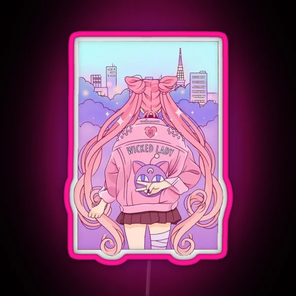Sailor Moon Aesthetic RGB Neon Sign