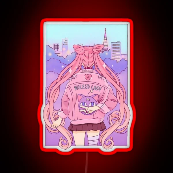 Sailor Moon Aesthetic RGB Neon Sign