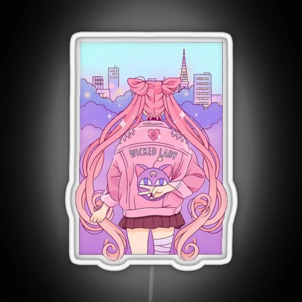 Sailor Moon Aesthetic RGB Neon Sign