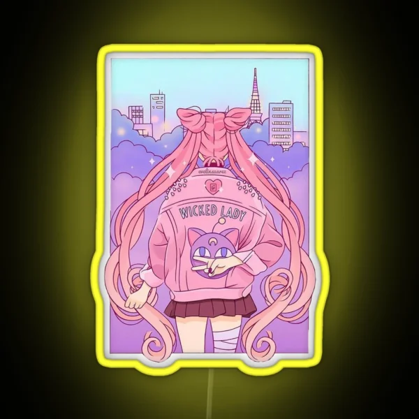Sailor Moon Aesthetic RGB Neon Sign