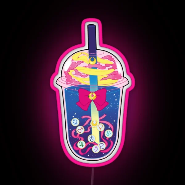 Sailor Moon Boba RGB Neon Sign