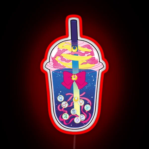 Sailor Moon Boba RGB Neon Sign