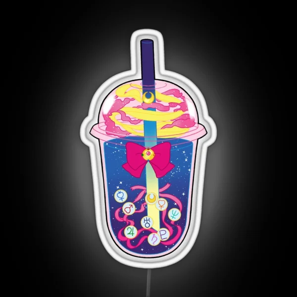Sailor Moon Boba RGB Neon Sign