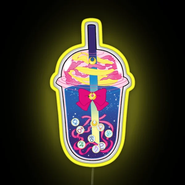 Sailor Moon Boba RGB Neon Sign