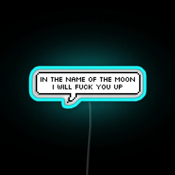 Sailor Moon In The Name Of The Moon RGB Neon Sign