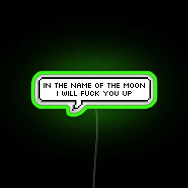 Sailor Moon In The Name Of The Moon RGB Neon Sign