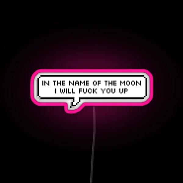 Sailor Moon In The Name Of The Moon RGB Neon Sign