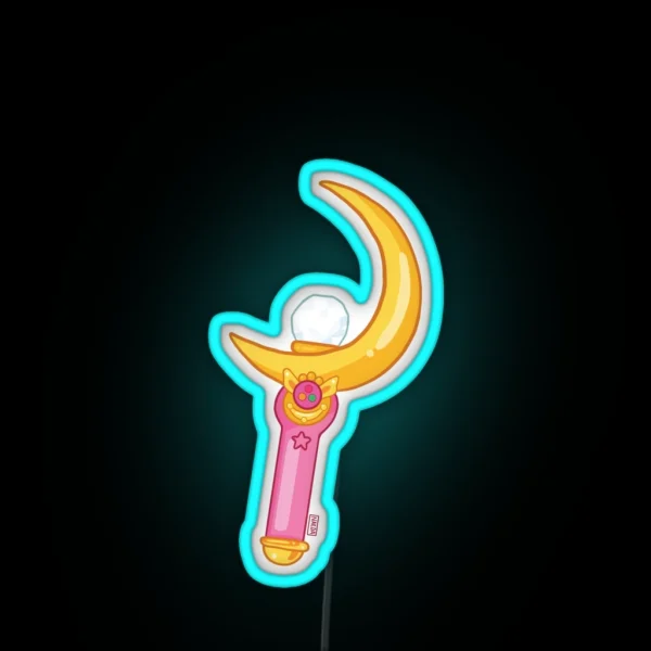 Sailor Moon Moon Stick RGB Neon Sign