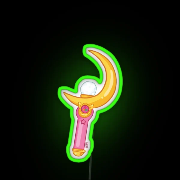 Sailor Moon Moon Stick RGB Neon Sign
