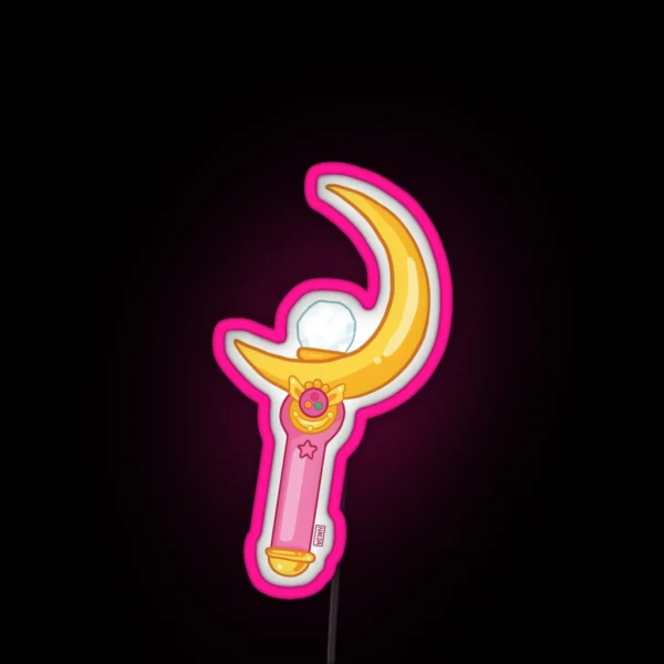Sailor Moon Moon Stick RGB Neon Sign