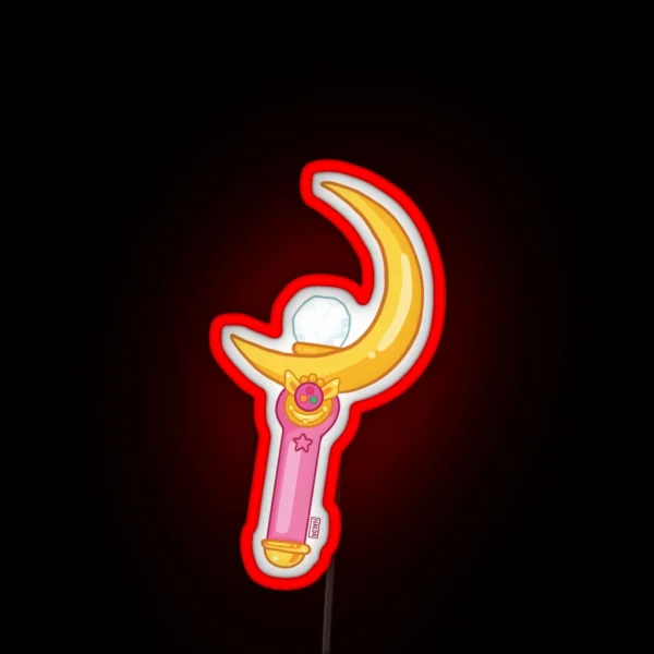 Sailor Moon Moon Stick RGB Neon Sign