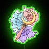 MAGICAL sailor moon inspired stick wand with peony neon accents