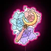 RGB LED Canvas Sign Featuring Sailor Moon with Peony Floral Wand