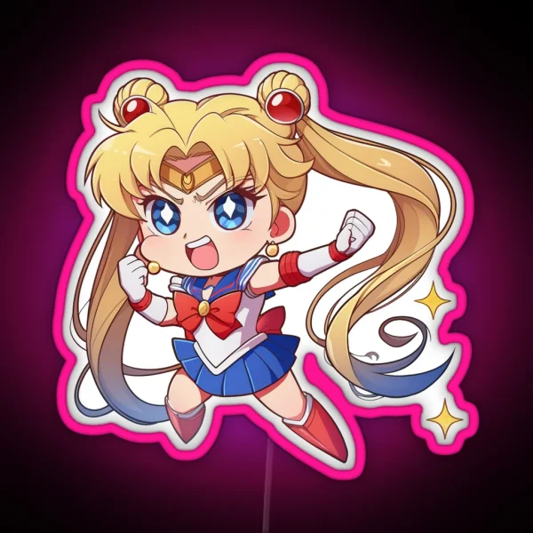 Sailor Moon Ready To Go RGB Neon Sign