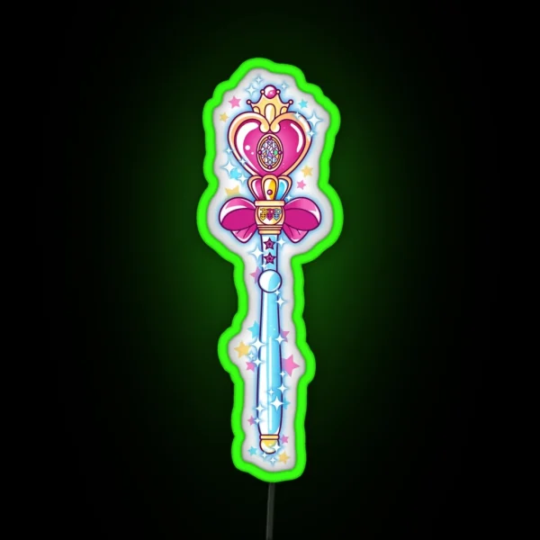 Sailor Moon Wand RGB Neon Sign