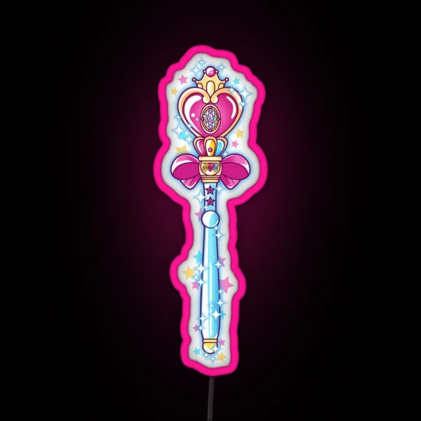 Sailor Moon Wand RGB Neon Sign