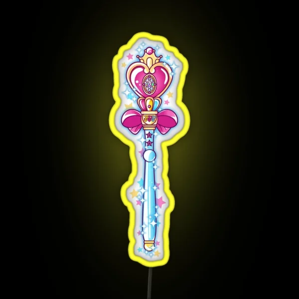 Sailor Moon Wand RGB Neon Sign