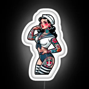 Sailor Pin Up RGB Neon Sign