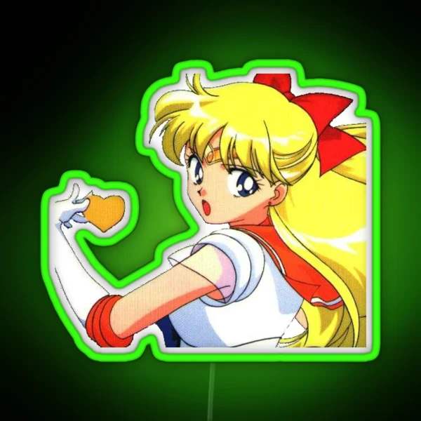 Sailor Venus Heart RGB Neon Sign