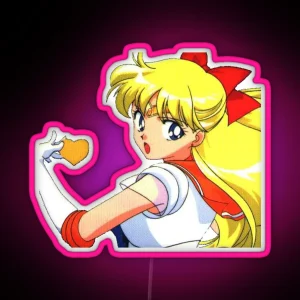 Sailor Venus Heart RGB Neon Sign